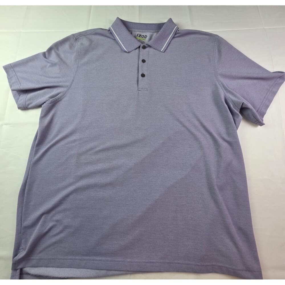 IZOD Men’s Advantage Men's XXL Lavender Extreme Performance‎ Cool-Fx Golf Shirt - Thumbnail 7