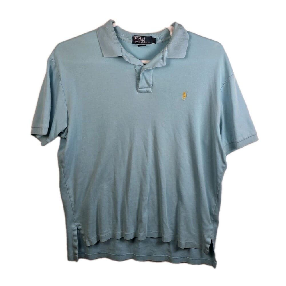 Polo Ralph Lauren Men’s Large Blue‎ Short Sleeve Shirt - Thumbnail 8