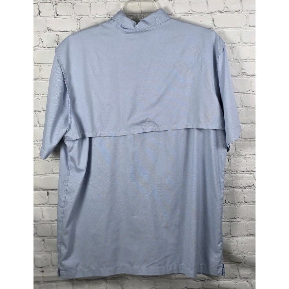 Berkeley Button Men's Large Blue Short Sleeve Fishing Shirt - Thumbnail 5