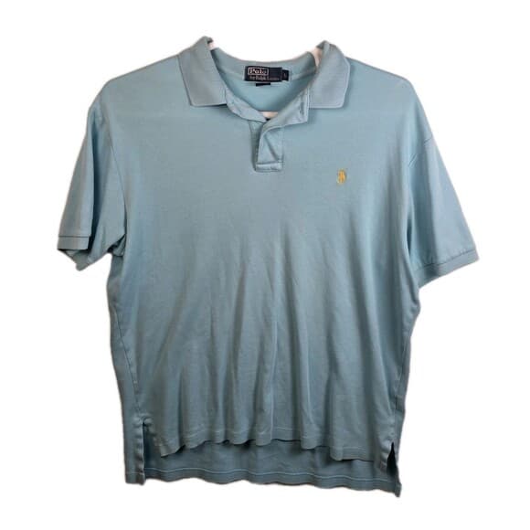 Polo Ralph Lauren Men’s Large Blue‎ Short Sleeve Shirt - Thumbnail 9