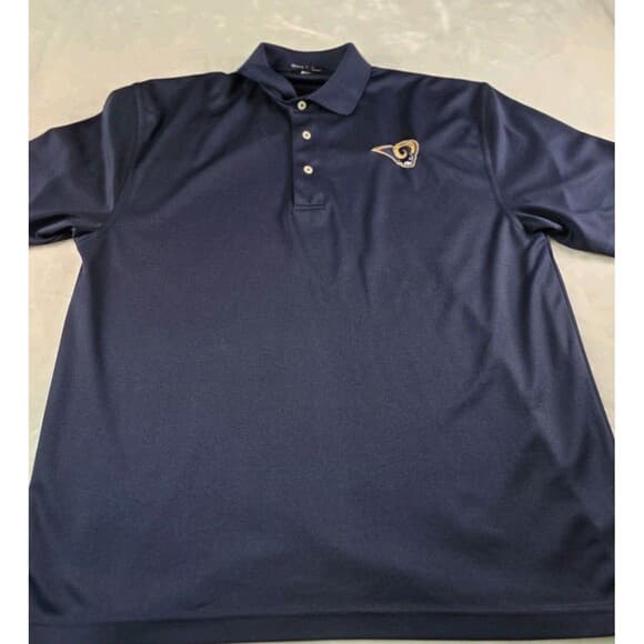 Vintage Los Angeles Rams Men's Size‎ Large Polo Short Sleeve T-shirt - Thumbnail 8