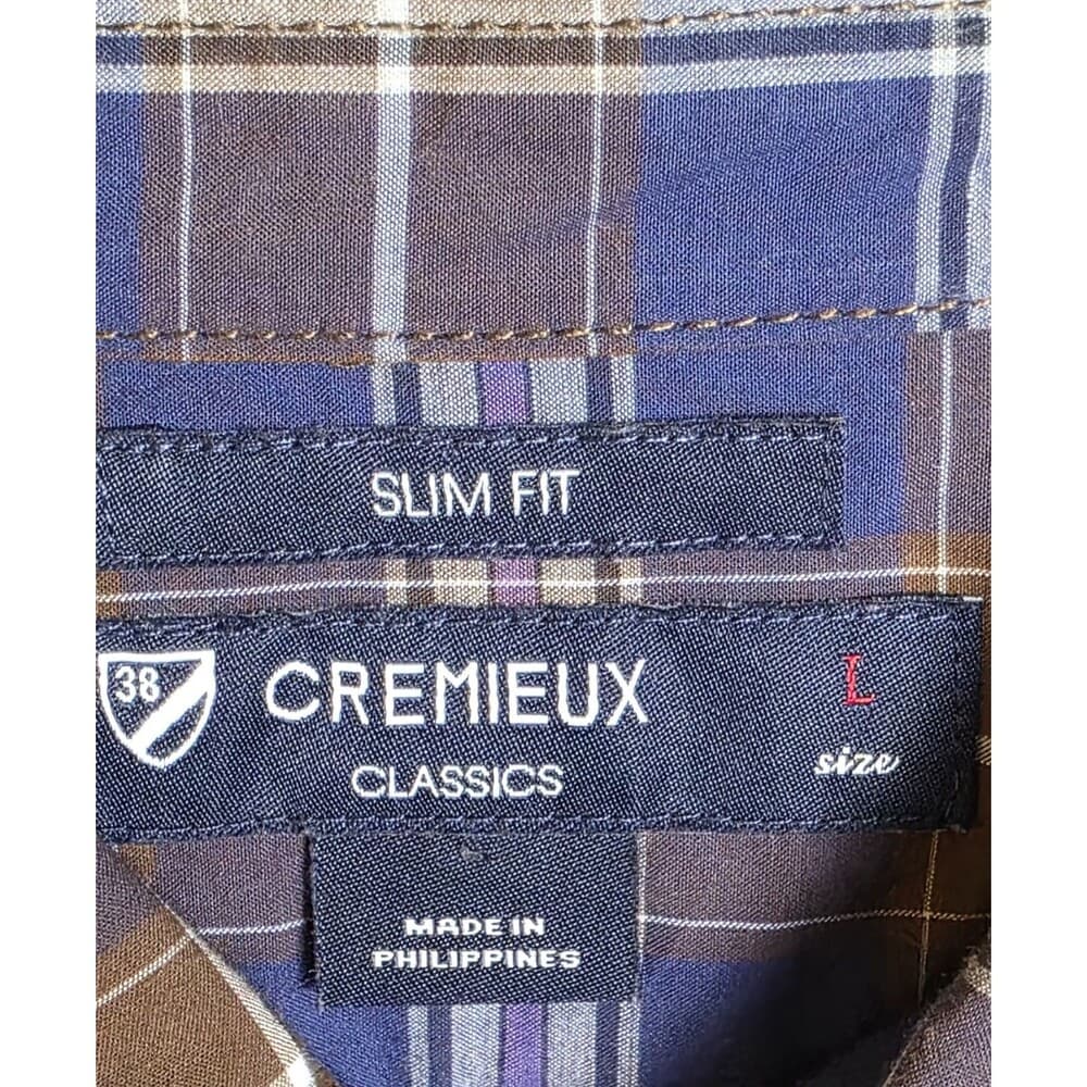 Daniel Cremieux‎ Men's Large Plaid Slim Fit Long Sleeve Shirt - Thumbnail 3