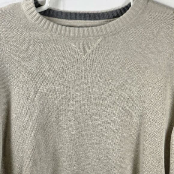 Vintage Eddie‎ Bauer Men's XXL Beige Cotton Sweater - Thumbnail 6