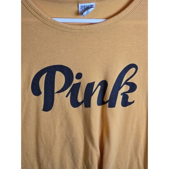 Victoria’s Secret Pink Women's Size M Yellow Tshirt‎ - Thumbnail 7