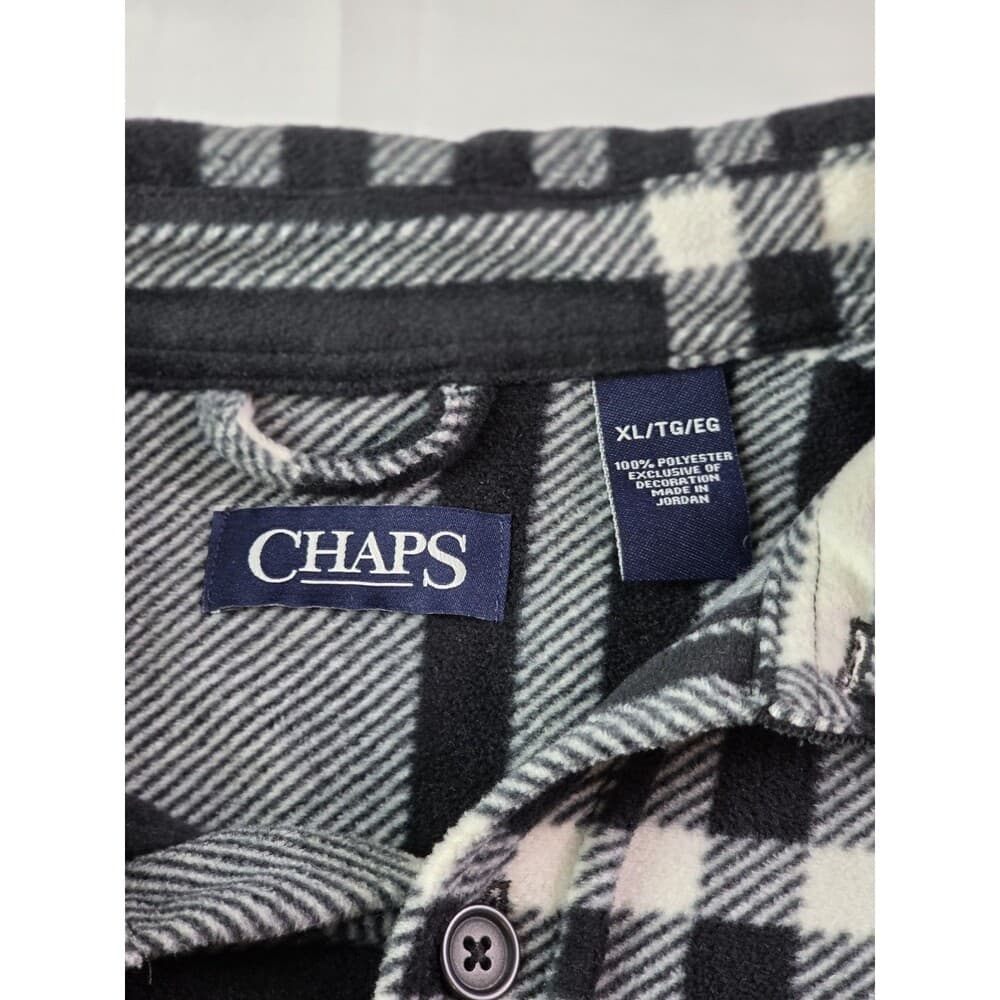 NWT Chaps Men's XL Plaid Flannel Long Sleeve Button Up‎ Shirt - Thumbnail 2