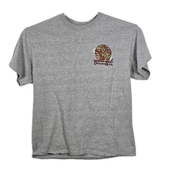 Girlie Girl Originals Medium Gray "Leopard Baseballin" T-Shirt * Missing‎ Tag * - Thumbnail 7