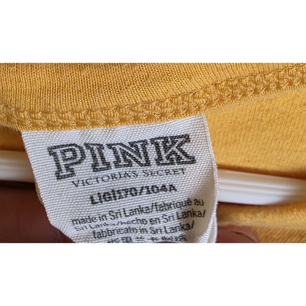 Victoria’s Secret Pink Women's Size M Yellow Tshirt‎ - Thumbnail 2