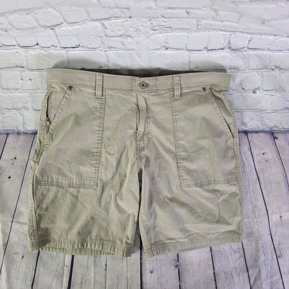 Weatherproof Men's 38 Birch Khaki Stretch Golf Shorts - Thumbnail 12
