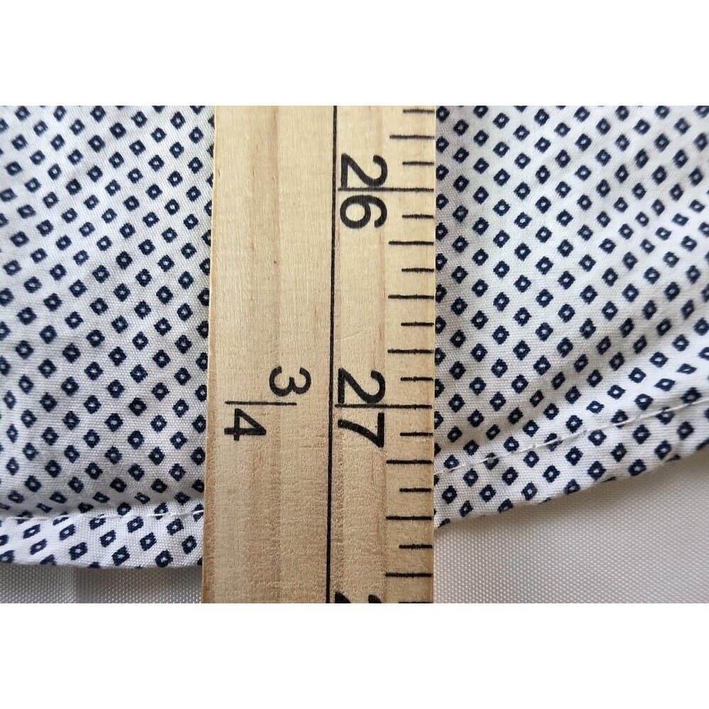 Denim &‎ Flower Men's XL White with Blue Flower Pattern Short Sleeve Shirt - Thumbnail 8
