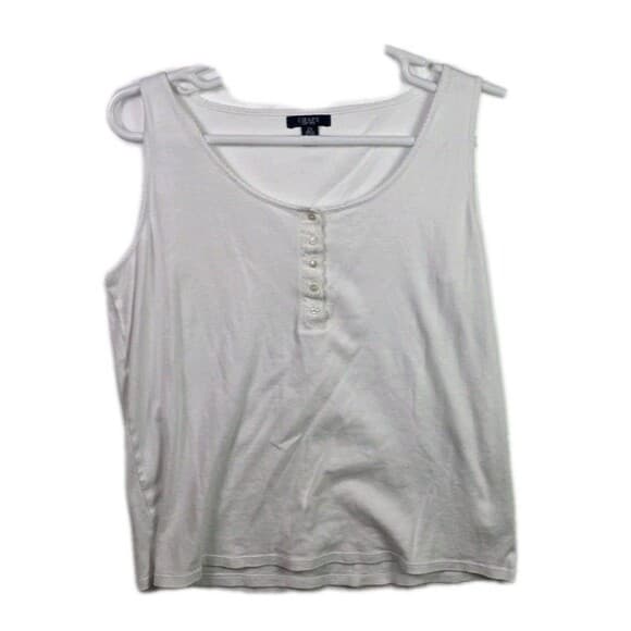 Chaps Women's XXL White Sleeveless Blouse‎ - Thumbnail 8