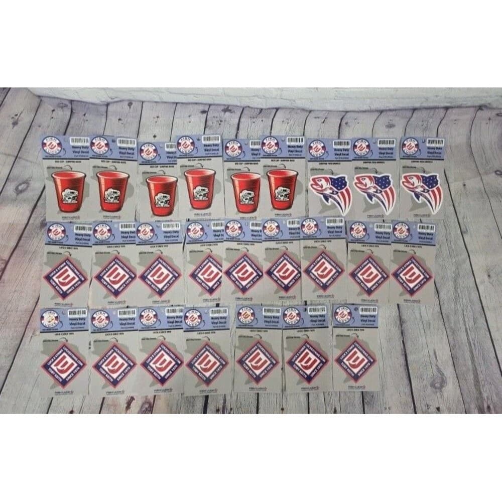 Fish Luck Heavy Duty Vinyl Decal Lot Of 25 - Thumbnail 4