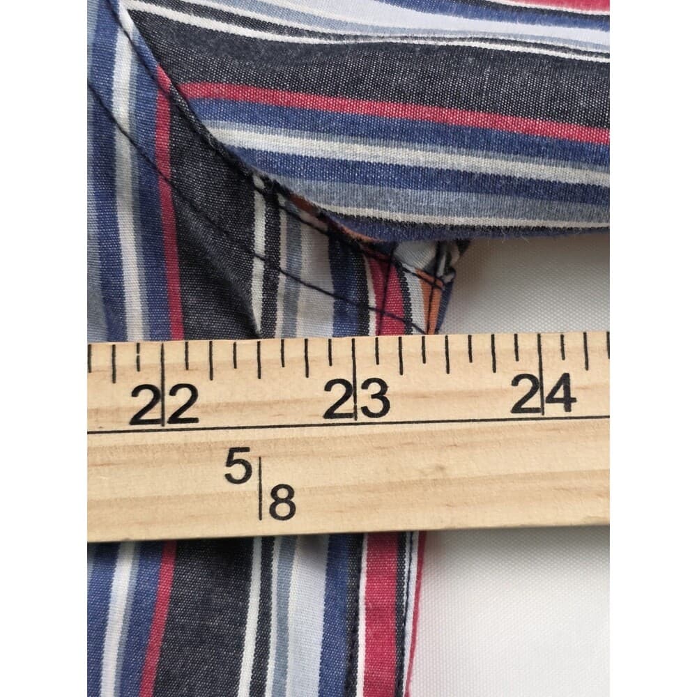 Chaps Mens Medium Multicolored‎ Striped Long Sleeve Button Down Shirt - Thumbnail 5