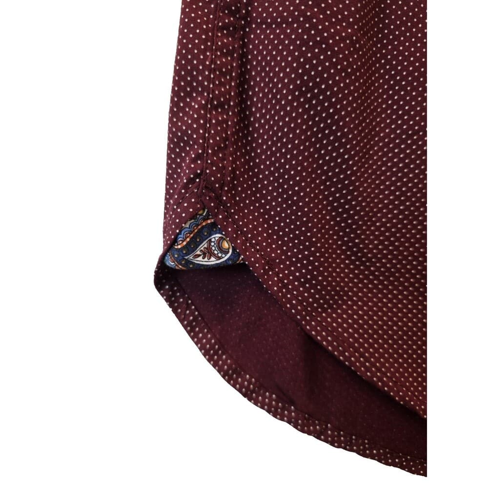 Denim & Flower Men’s XL Maroon Red Polka Dot Long Sleeve Button Up Shirt NWT - Thumbnail 4