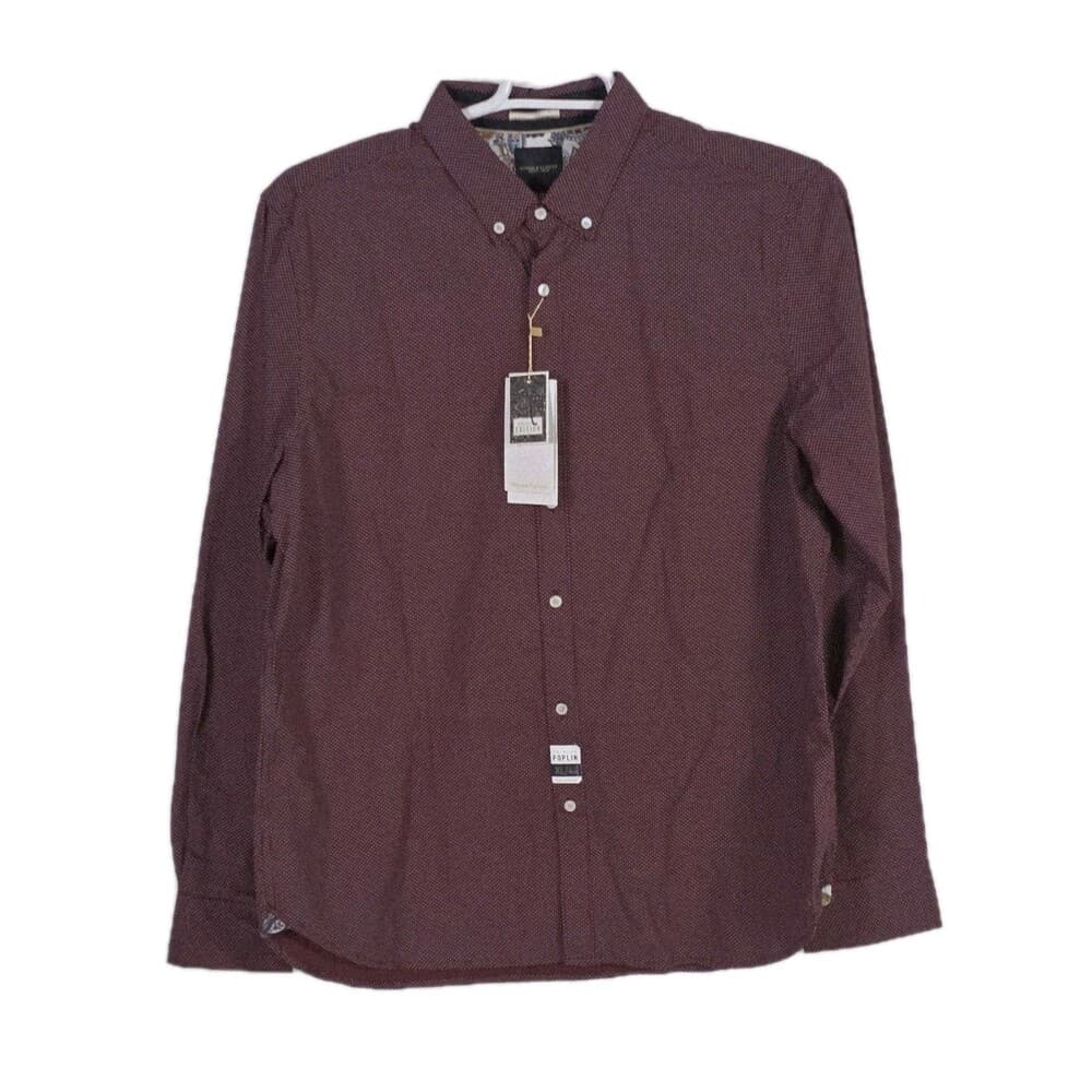 Denim & Flower Men’s XL Maroon Red Polka Dot Long Sleeve Button Up Shirt NWT - Thumbnail 10
