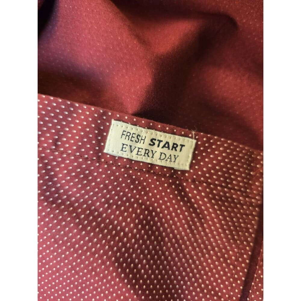 Denim & Flower Men’s XL Maroon Red Polka Dot Long Sleeve Button Up Shirt NWT - Thumbnail 6