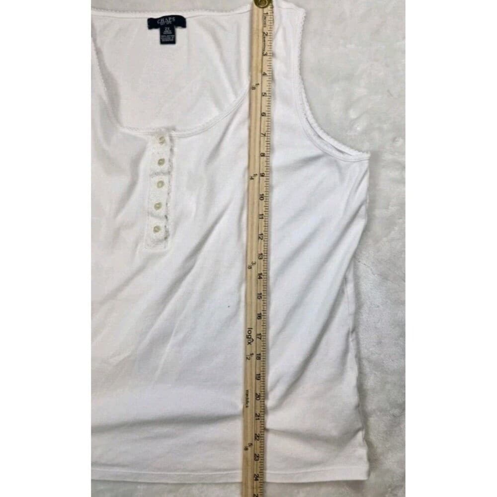 Chaps Women's XXL White Sleeveless Blouse‎ - Thumbnail 5