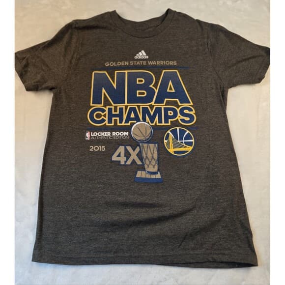 Adidas Golden State Warriors‎ 2015 4x NBA Championship Shirt Kids 14/16 - Thumbnail 5