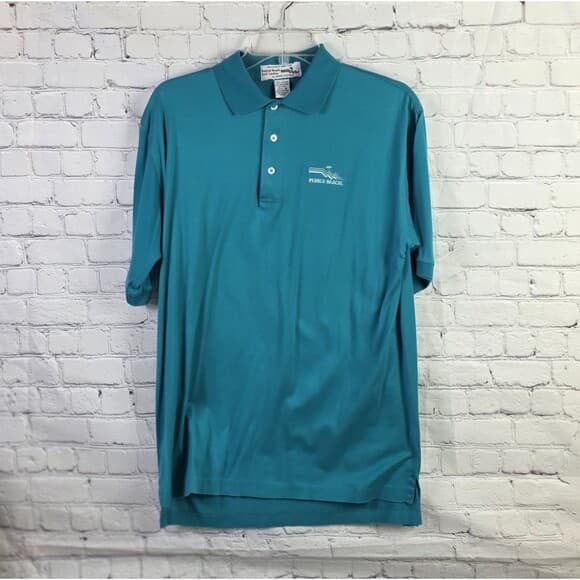Pebble Beach Men’s Medium Short Sleeve Polo Shirt Izod Club - Thumbnail 9