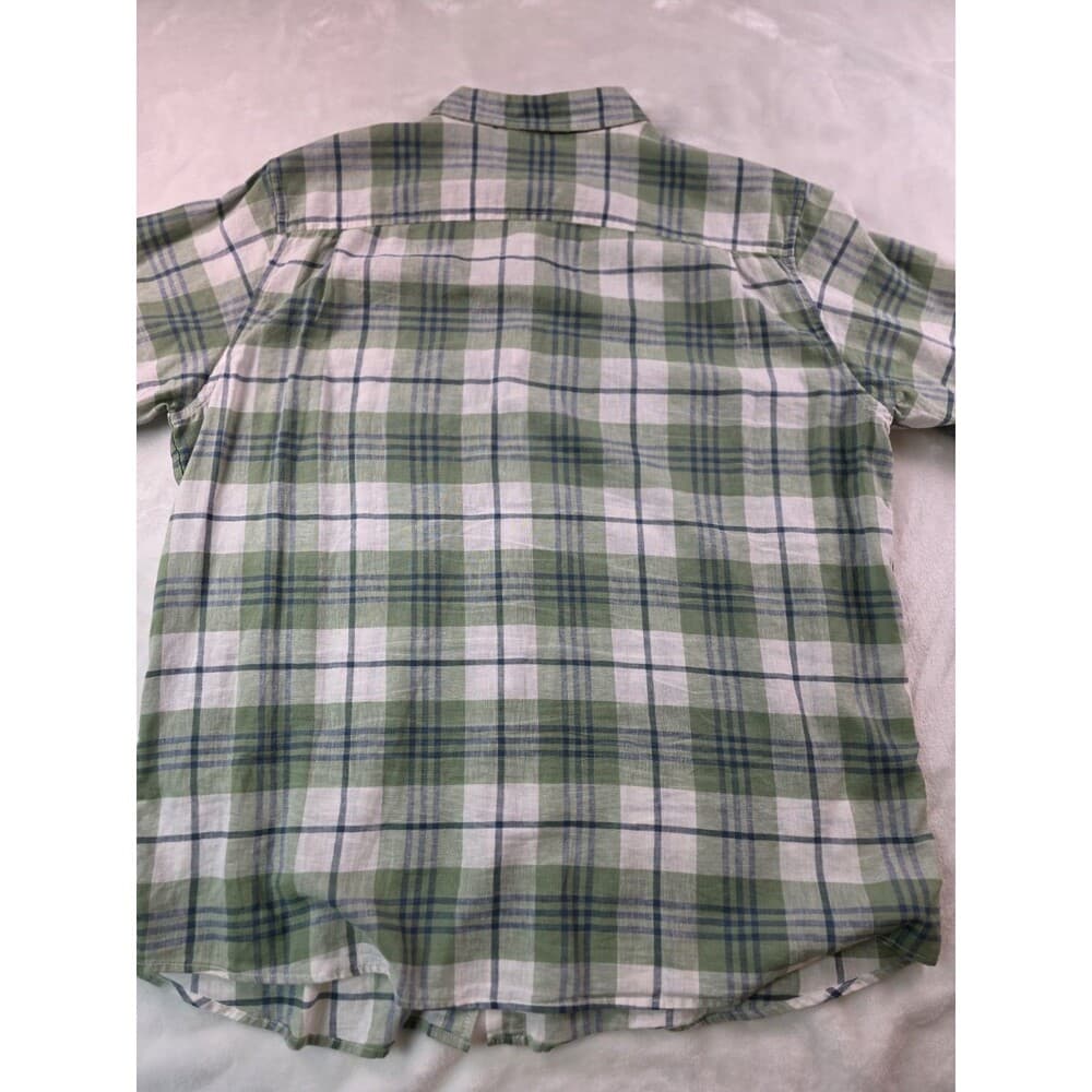 Weatherproof Vintage Washable Linen Mens XL‎ Green Button Down Shirt - Thumbnail 5
