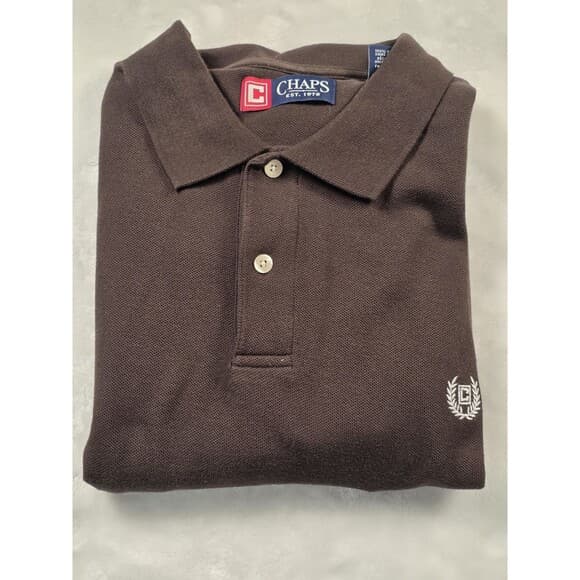 Chaps Mens Largr Brown‎ Casual Short Sleeve Shirt - Thumbnail 8