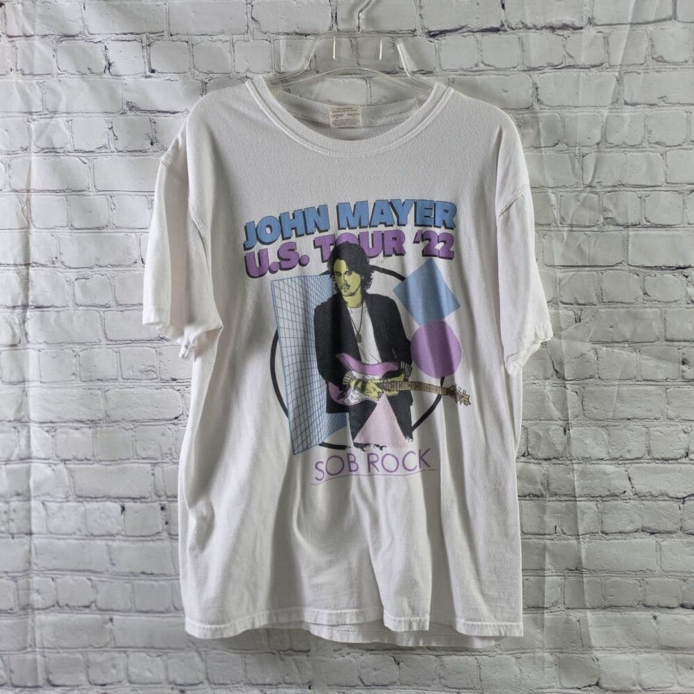 John Mayer Adult's Large 2022 Sob Rock Concert Tour Shirt IM0387 - Thumbnail 6