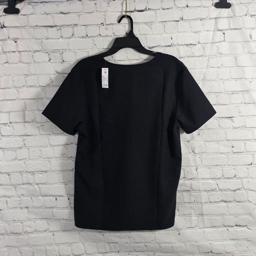 Scrubstar Core Essentials Unisex Small Black V-Neck Scrub Top- WM00T872 - Thumbnail 6