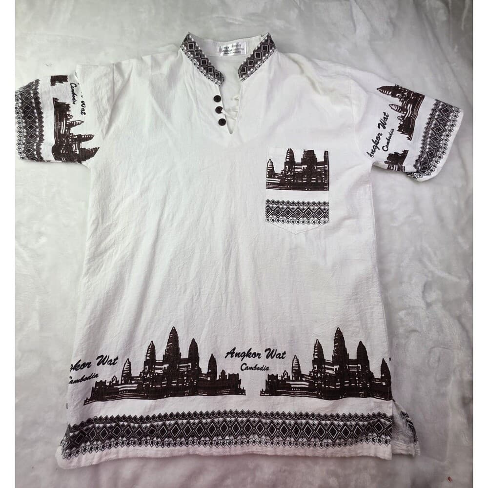 Angkor Cambodia Men's‎ XL Kingdom of Wonder Cotton Graphic Shirt - Thumbnail 8