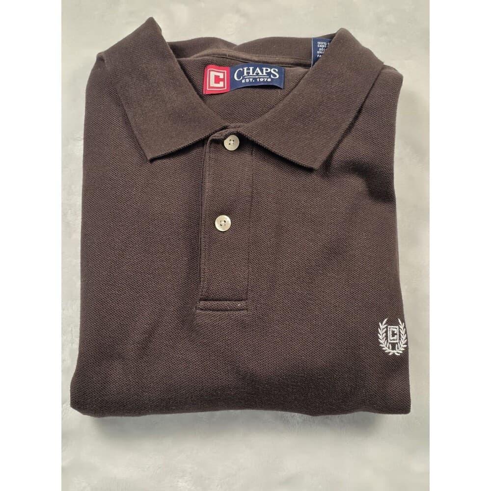 Chaps Mens Largr Brown‎ Casual Short Sleeve Shirt - Thumbnail 7