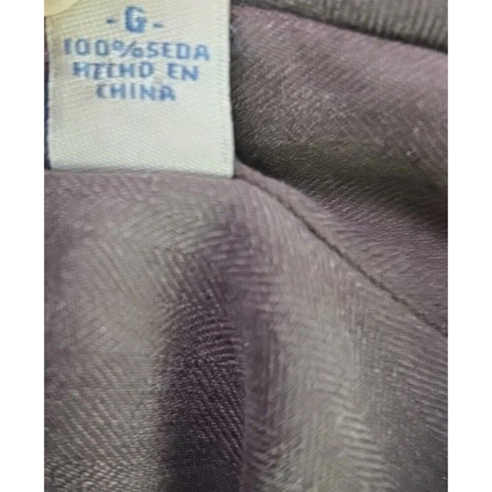 Island Shores 100% Silk Men's Large Brown Cuban Short Sleeve Shirt - Thumbnail 3