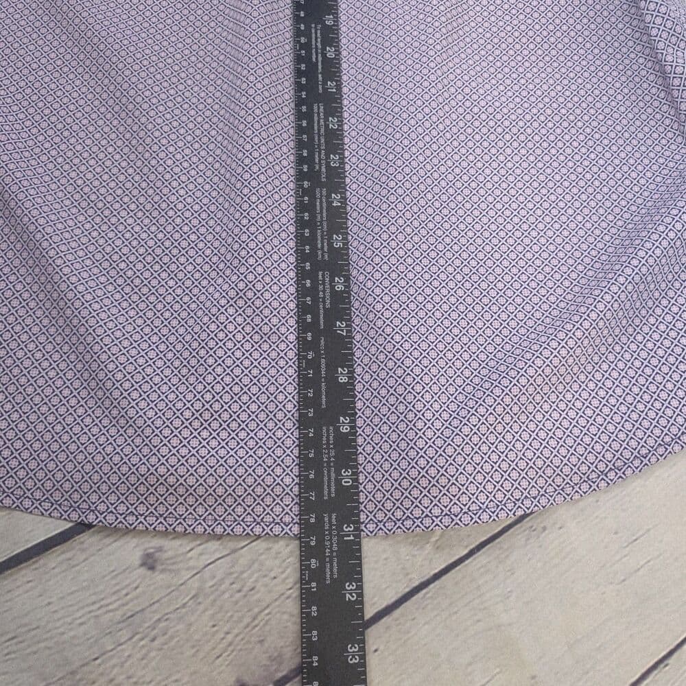 Nick Graham Men's Large Lavender Geometric Everwhere S/S Button Up Shirt - Thumbnail 8