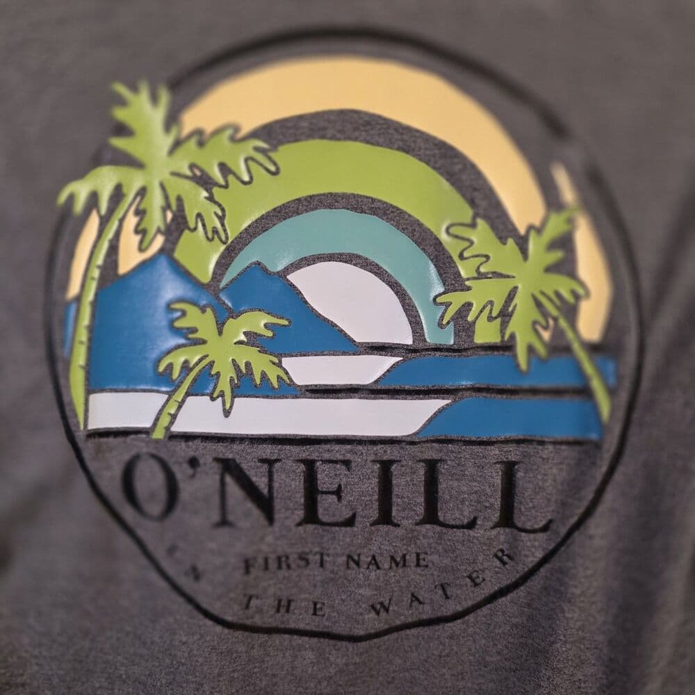 O'Neill Men’s Small Gray "First Name In The Water" Graphic Logo T-Shirt - Thumbnail 6