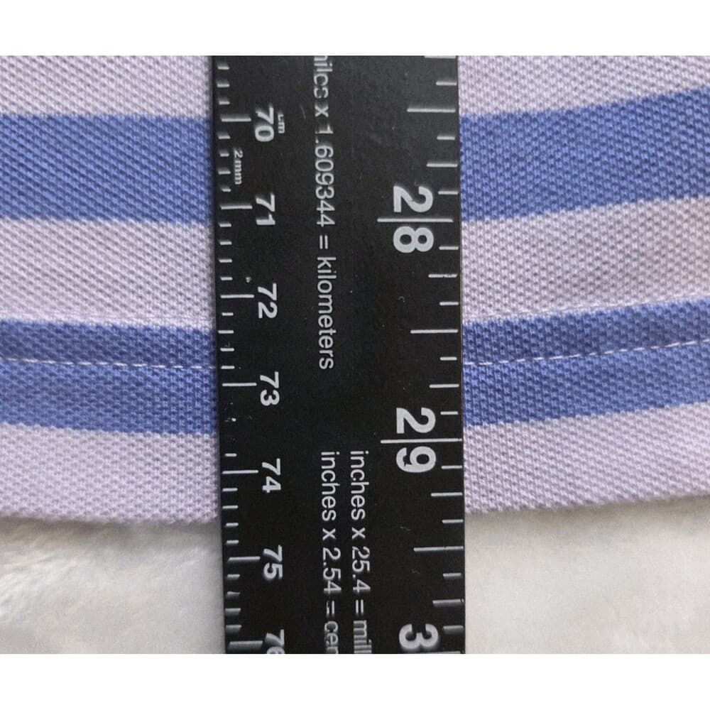 Columbia PFG Men's XL Purple Striped Super Bone Fish Pique Polo Shirt - Thumbnail 11