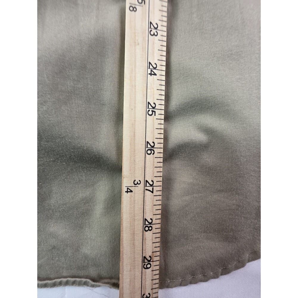 Chaps Mens Dress Shirt Size 15-15 1/2, 32/33 Medium Olive‎ Long Sleeve Shirt - Thumbnail 7