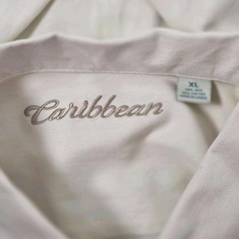 Caribbean Men's XL Hawaiian Short Sleeve Button Up Shirt - Thumbnail 2