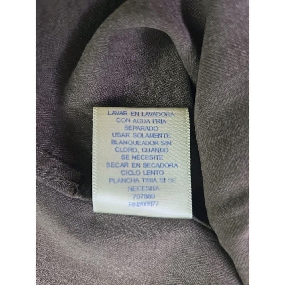 Island Shores 100% Silk Men's Large Brown Cuban Short Sleeve Shirt - Thumbnail 5