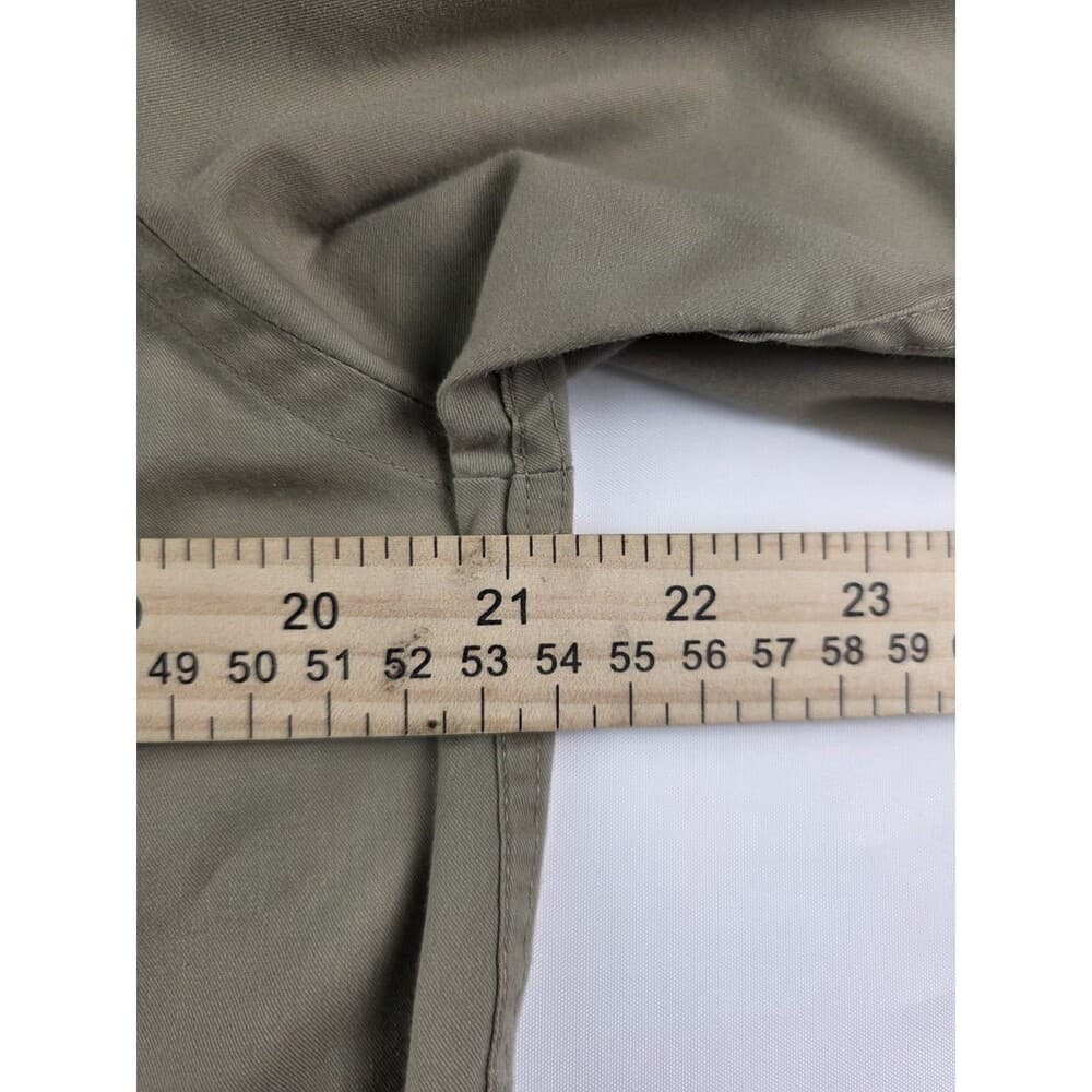 Chaps Mens Dress Shirt Size 15-15 1/2, 32/33 Medium Olive‎ Long Sleeve Shirt - Thumbnail 4