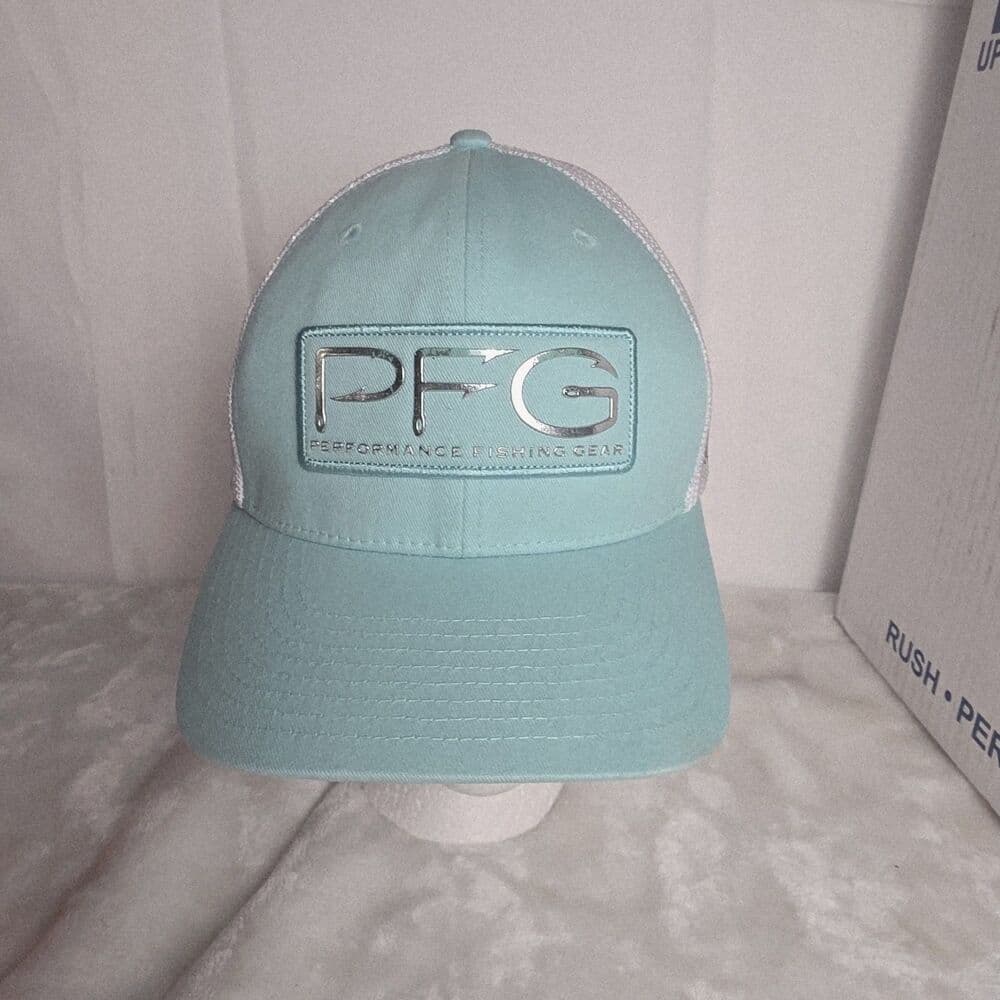 Columbia Hat‎ Cap Fitted Adult One Size Blue White PFG Trucker Fishing Mens - Thumbnail 4
