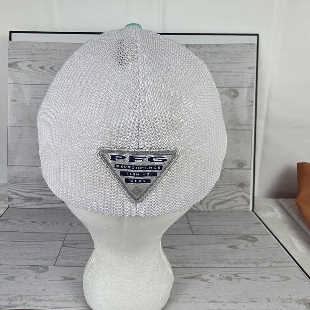 Columbia Hat‎ Cap Fitted Adult One Size Blue White PFG Trucker Fishing Mens - Thumbnail 2