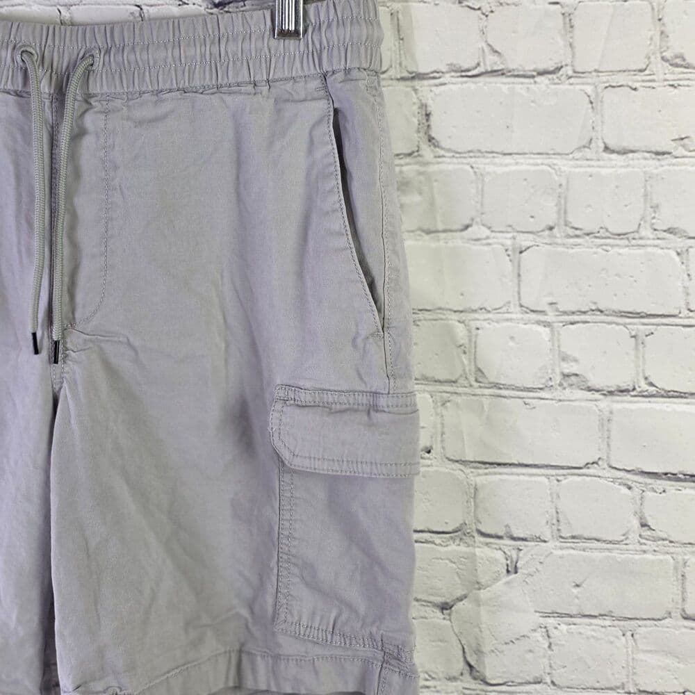Original Penguin Men's Medium Gray Cargo Shorts - Thumbnail 2