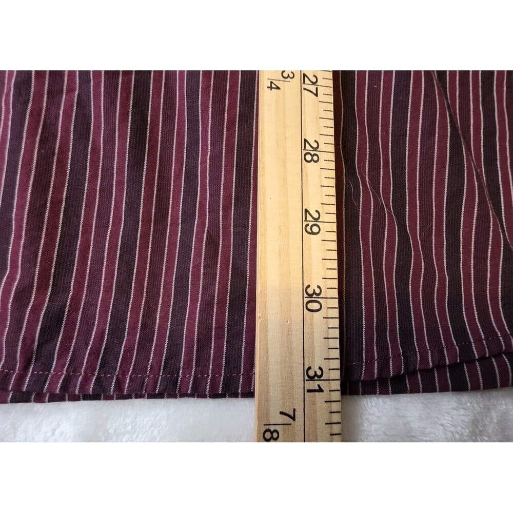 Claiborne Men’s XXL Purple 80's‎ 2-Ply Striped Button Up Shirt - Thumbnail 6