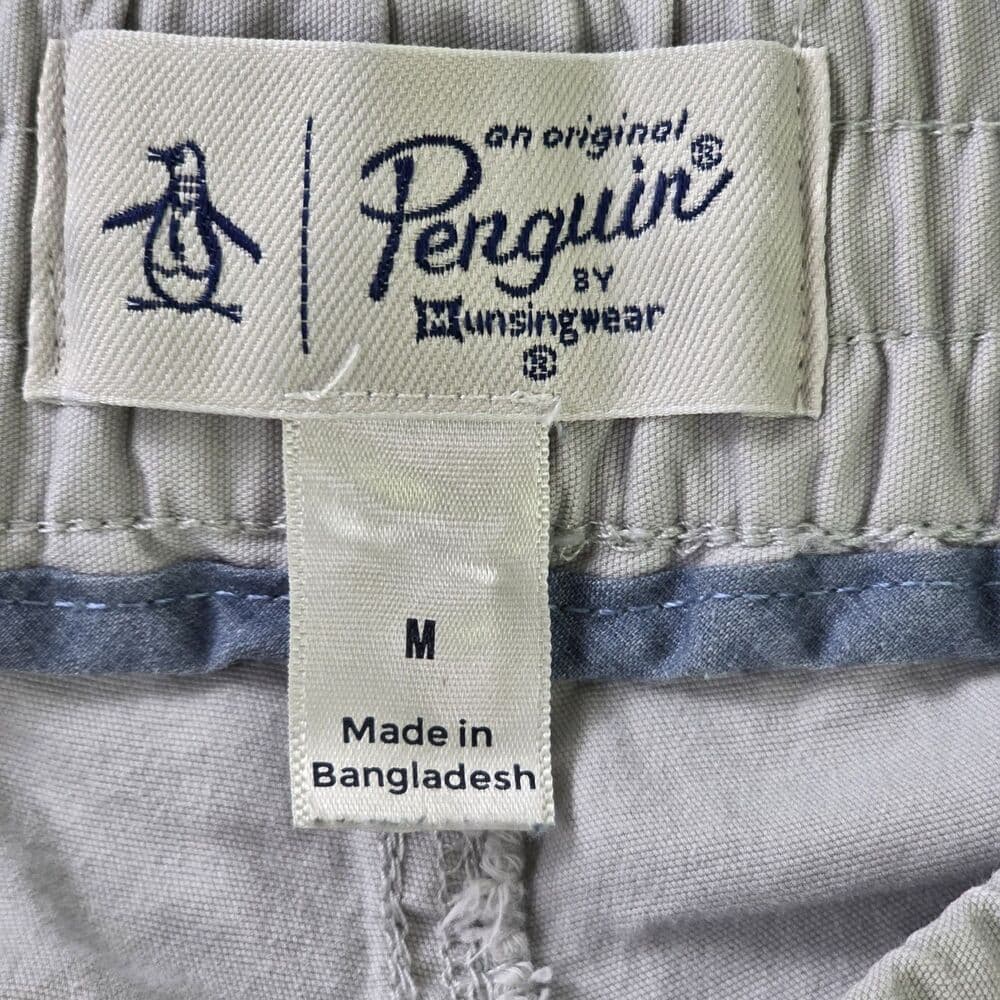 Original Penguin Men's Medium Gray Cargo Shorts - Thumbnail 3