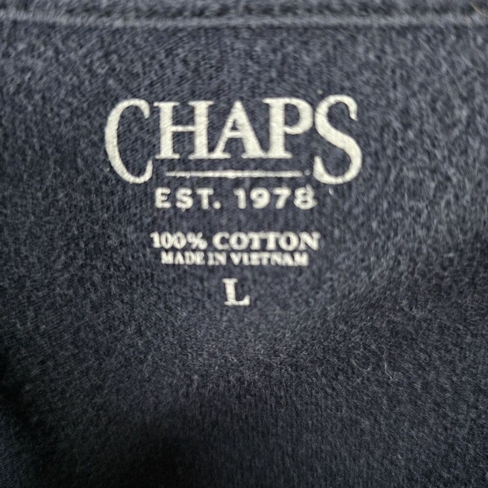 Chap Men's Large Blue " Oyster Bar "l Graphic Print Short Sleeve T-Shirt - Thumbnail 2