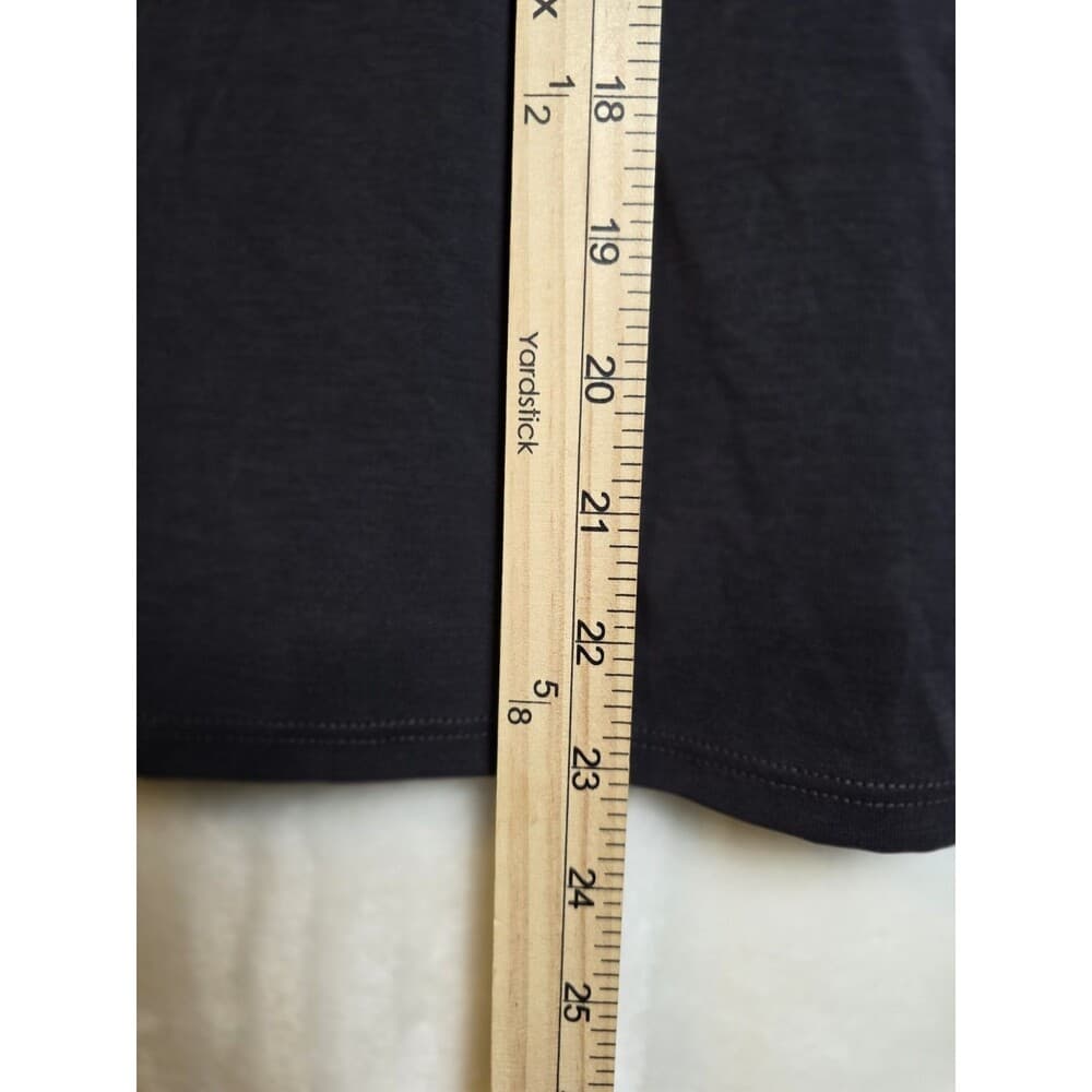 NWT Lucky Brand‎ Women's Size S/P Black Linen Blend Embroidered 3/4 Sleeve Top - Thumbnail 5
