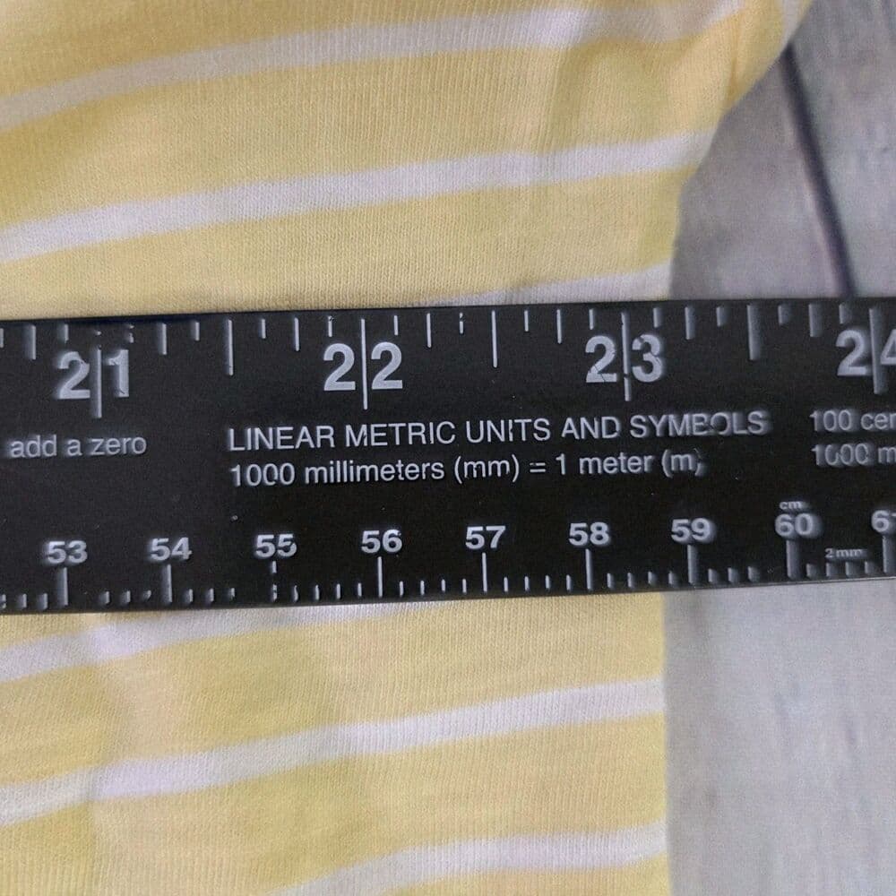 Chaps Women's XL Yellow & White Striped Nautica Short Sleeve Shirt - Thumbnail 4