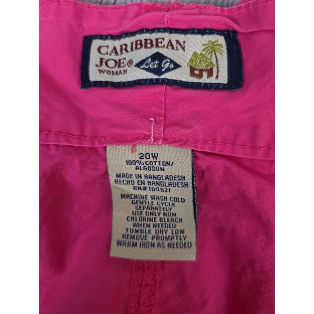 Caribbean Joe Womens Shorts Pink Size 8 (W 32") High Rise Stretch Adjustable - Thumbnail 10