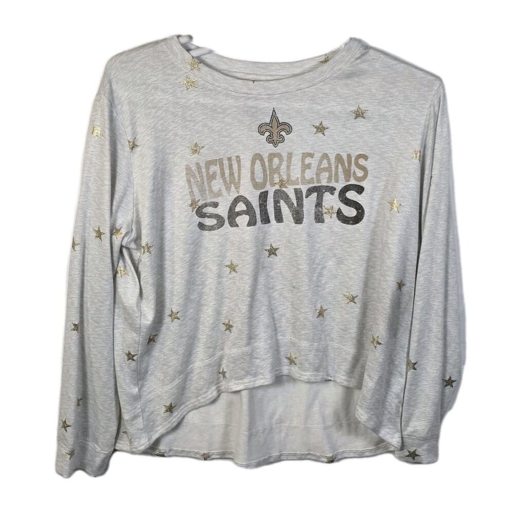 Team Apparel‎ Women's XL White / Gold New Orleans Saints Short Sleeve Shirt - Thumbnail 6