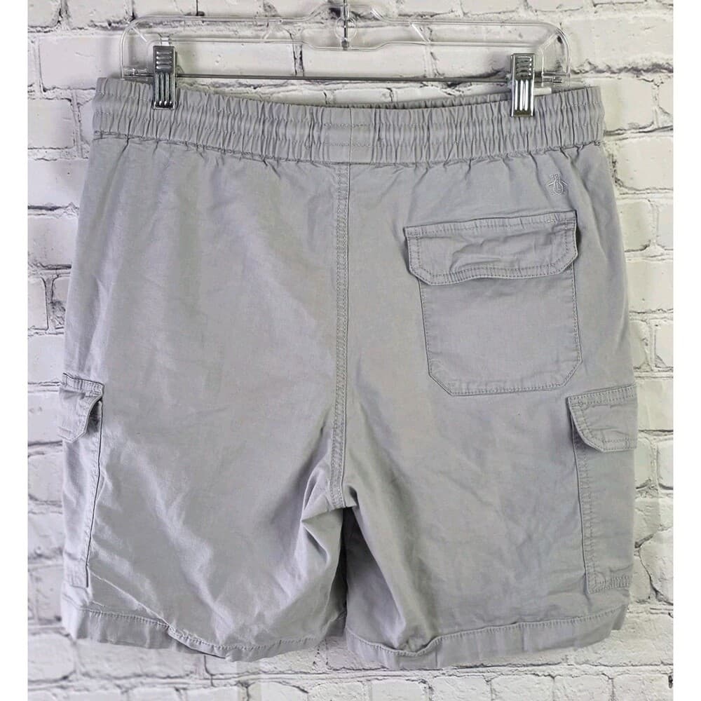 Original Penguin Men's Medium Gray Cargo Shorts - Thumbnail 11