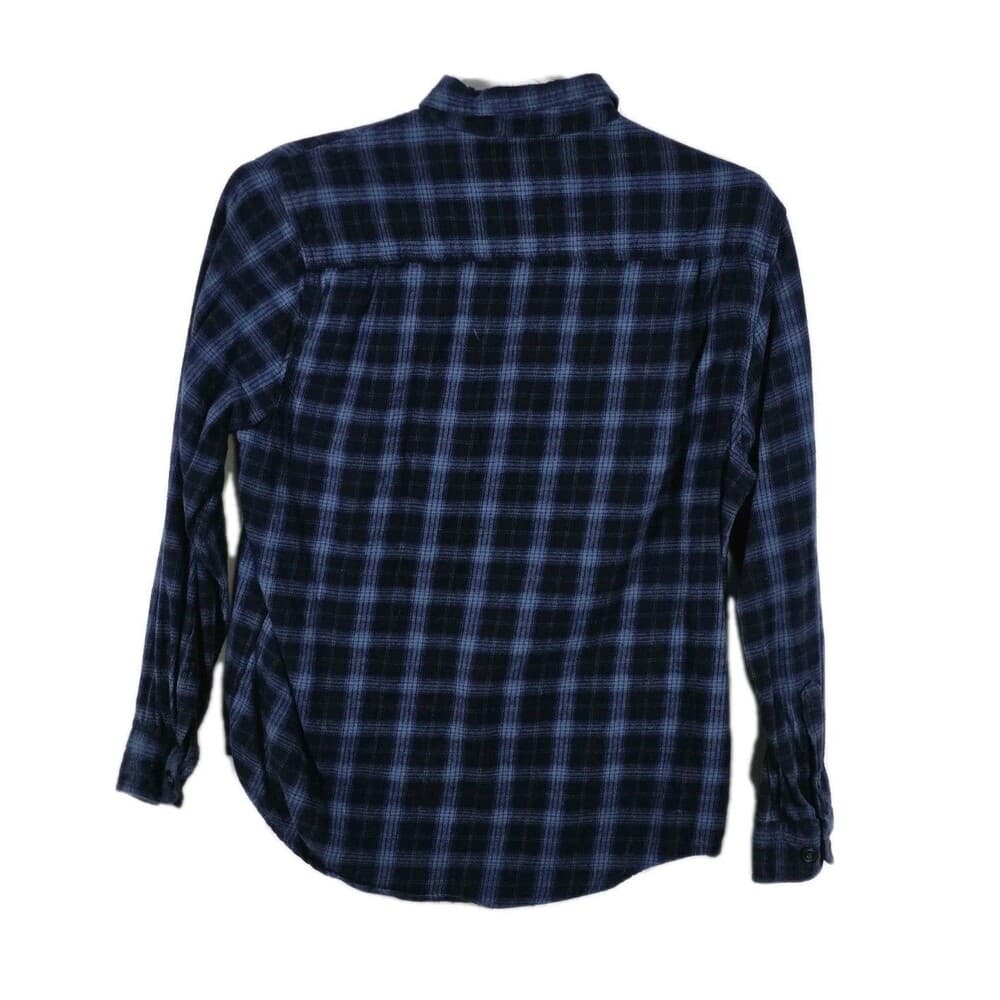 Coleman Men's Large Blue & Black Plaid‎ Flannel Button Up Shirt - Thumbnail 3