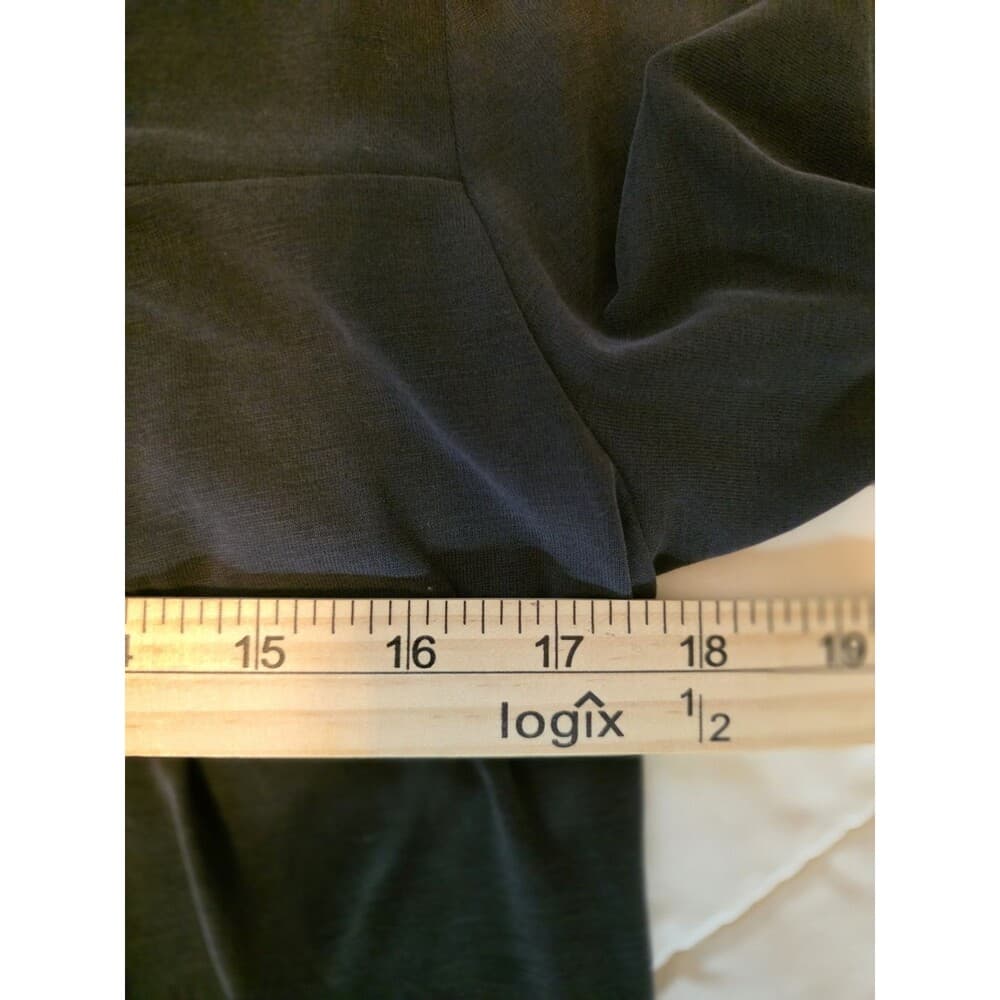 NWT Lucky Brand‎ Women's Size S/P Black Linen Blend Embroidered 3/4 Sleeve Top - Thumbnail 6
