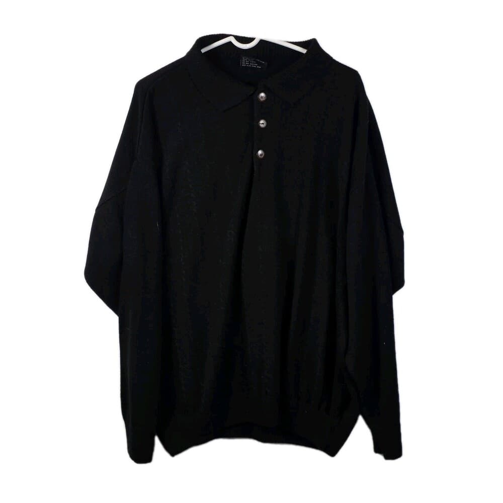 Vintage Bergati Men's‎ Large Cable Knit Black Sweater RN# 87932 - Thumbnail 7